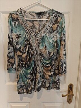 TRIBAL Snakeskin Pattern Vneck